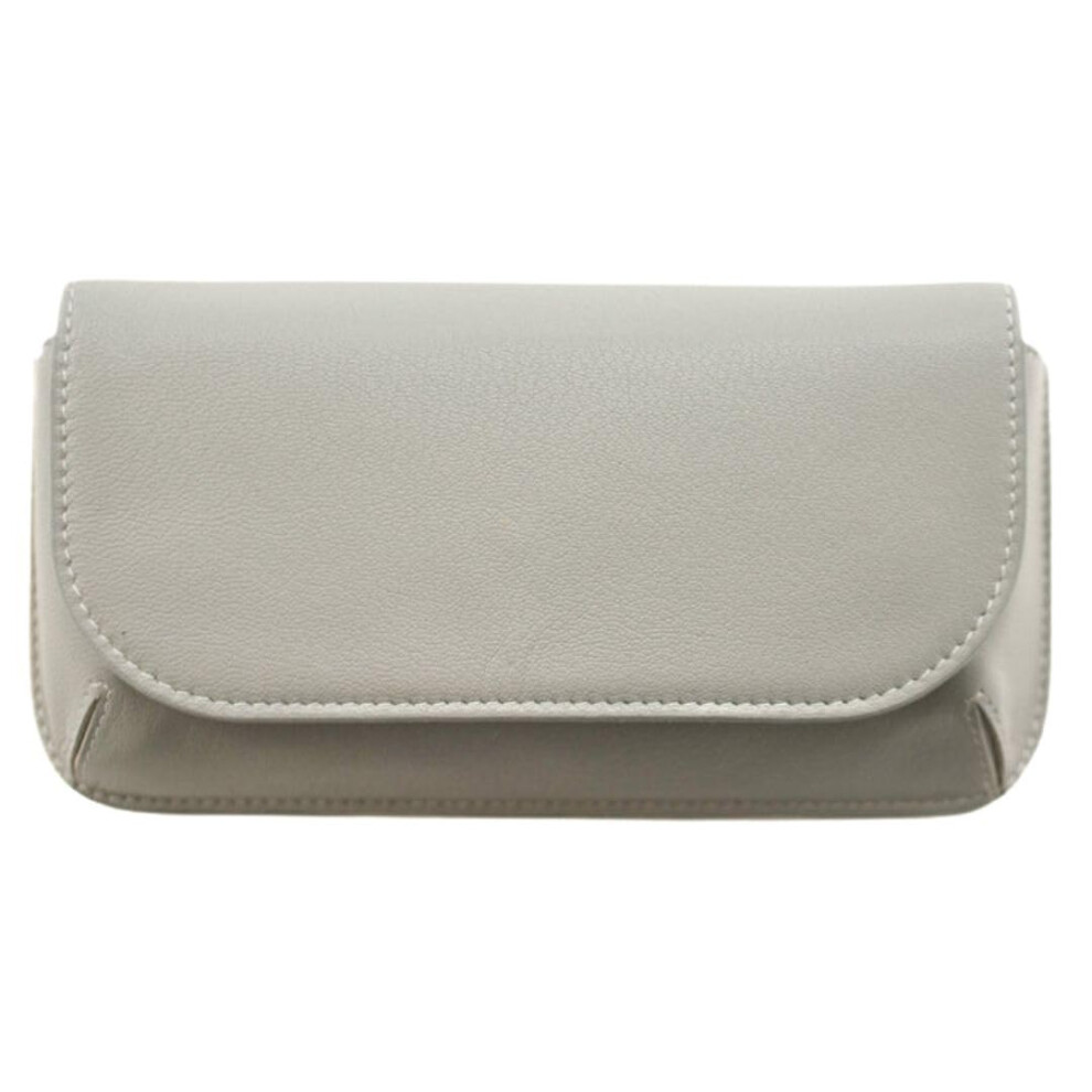 Mala Leather Grey (Grey) Leather Large Structured Glasses Case