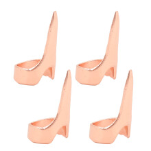 40 Stück Haarabteilungsringe Fingertools, Zinn, Roségold, 3,3 x 1,7 cm