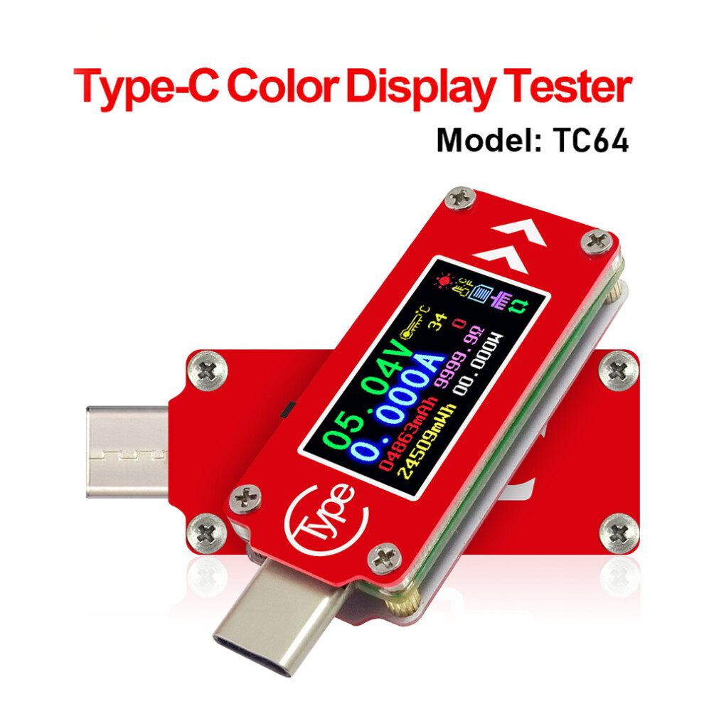 Tc64 Usb Tester Voltmeter Ammeter With 0.96" Color Lcd Screen 9311334335715