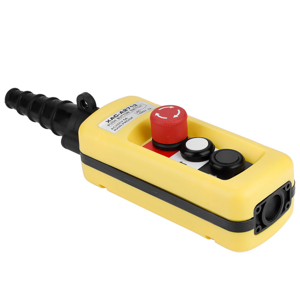Sturdy Abs Crane Hoist Switch With Emergency Stop & 2 Button Controls 8011334340580