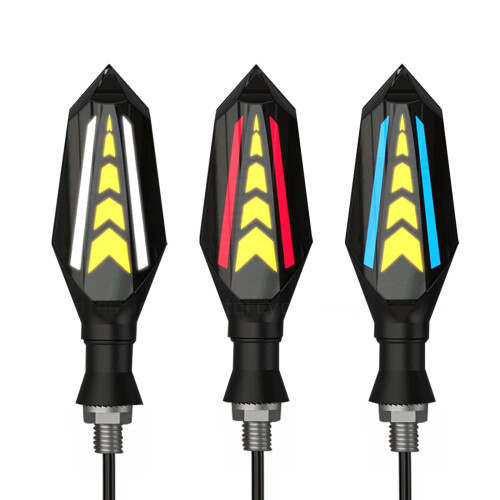 2 Stück 12V LED-Blinkleuchte 110x30mm Rot/Gelb 1