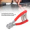 Steel Badminton Racket Stringing Clamp with 3 Springs, Red 5