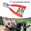 Steel Badminton Racket Stringing Clamp with 3 Springs, Red 3