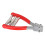 Steel Badminton Racket Stringing Clamp with 3 Springs, Red 13