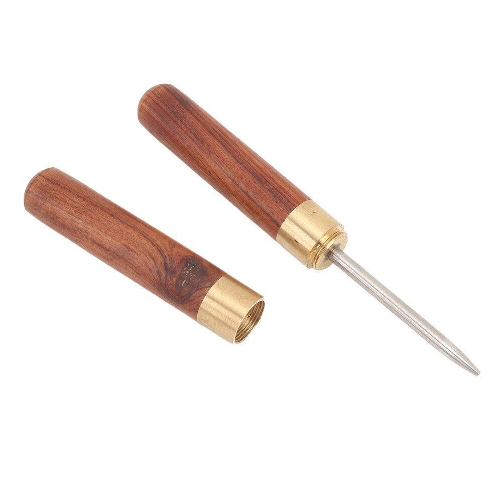 Stainless Steel Racket Stringing Awl with Wooden Handle, 17cm-image-OPC-PJCWWNV-NEW