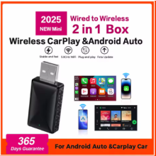 Wireless Carplay Adapter Android Auto Wireless Smart Dongle 2in1