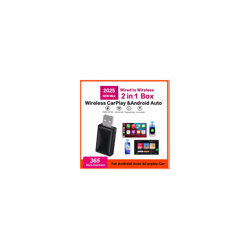 Wireless Carplay Adapter Android Auto Wireless Smart Dongle 2In1 5051140526481