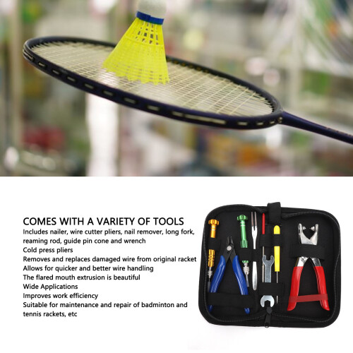 Portable Clamp Tool Kit for Racket Maintenance with Cold Press Pliers 2
