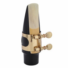 Durable ABS Alto Sax Mouthpiece with Protective Cap & Reed Pads Included
