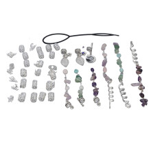 Joyas para el cabello de aleación de plata para trenzas - anillos