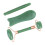 Jadestone Grünes Gua-Sha-Roller-Massage-Set mit 2 Köpfen 12