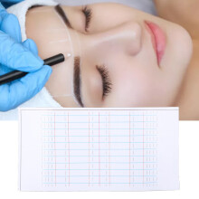 Regla de plantillas para cejas 132 piezas 12 hojas Color:Transparente