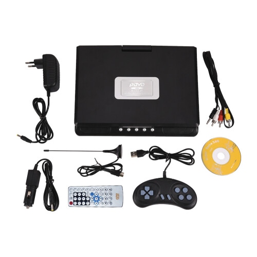 9,8 polegadas portátil móvel DVD suporte cartão SD/porta USB/DVD plugue EUA 1