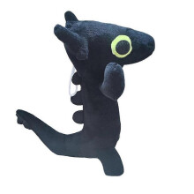 (black)Dinosaur Plush Toy Toothless Light Fury Dancing Dragon Soft Plush Animal Doll Toy Creative Gift