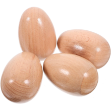 Set di shaker per uova in legno, 4 pezzi shaker per percussioni a mano per uova