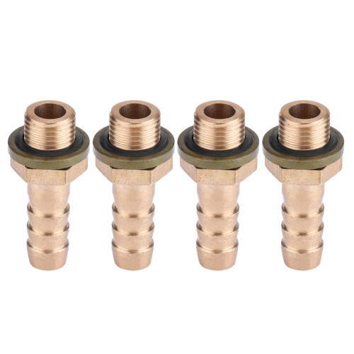 Durable Brass M8 Oil Cooler System Adapter - 4Pcs Motorcycle Kit 1