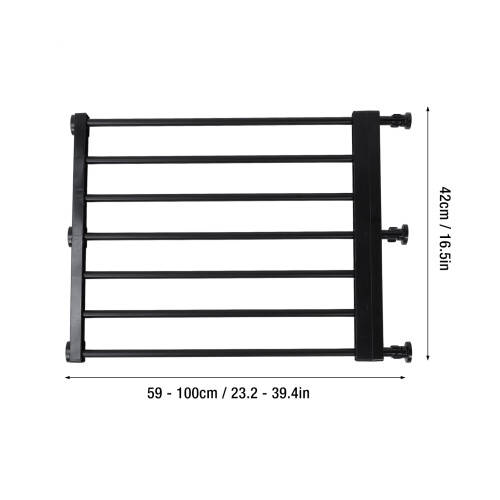 Expandable Short Dog Gate 16.5in High Adjustable Easy Install Black 1