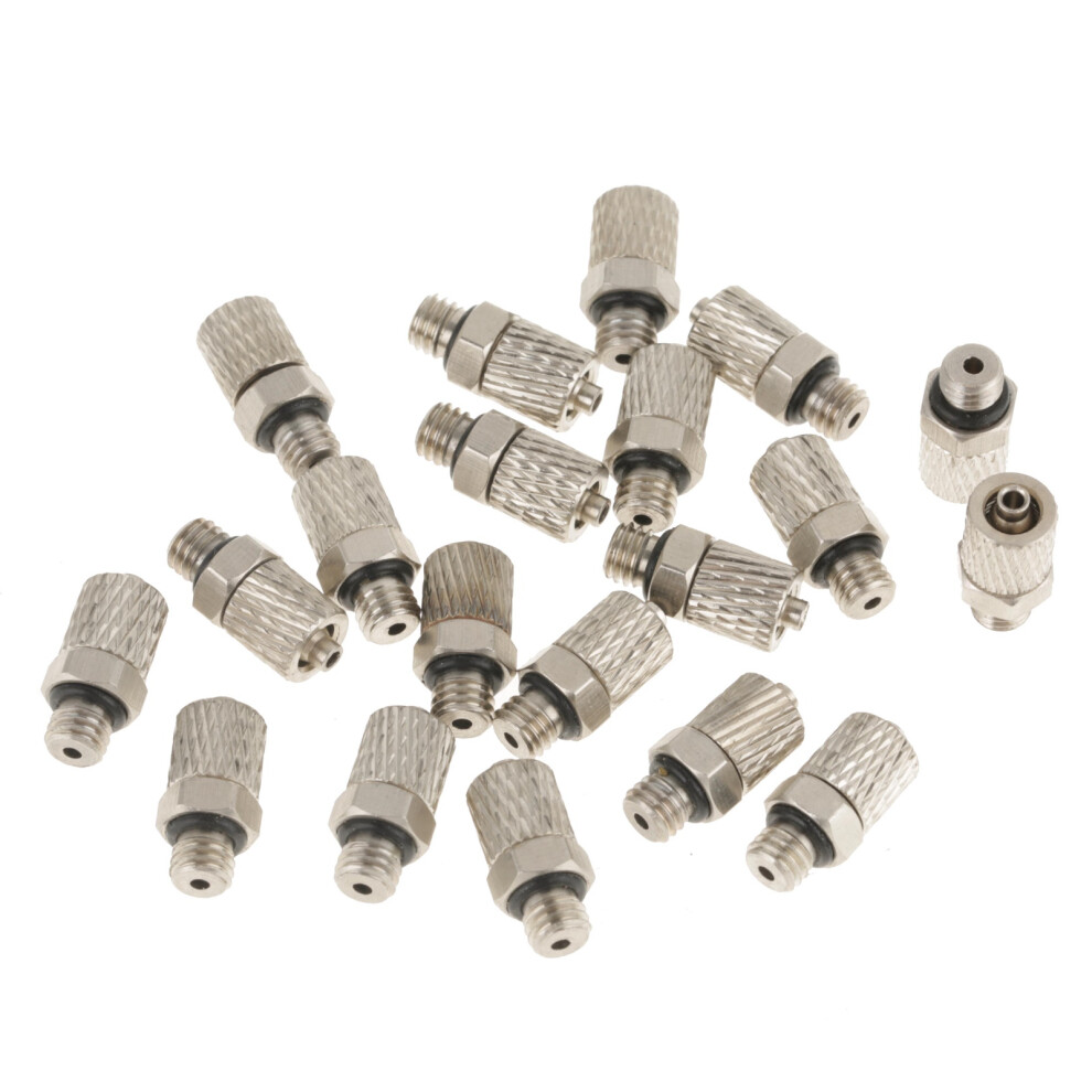 Compact 20Pcs M5 4Mm Straight Male Pneumatic Air Hose Connectors 5001334361435