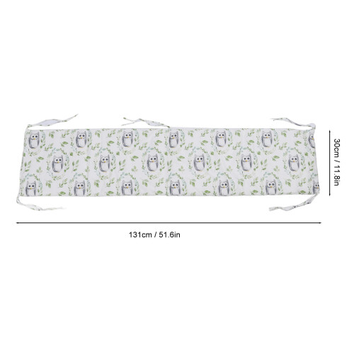 Baby Cot Bumper Cushion 131x30cm Owl Pattern Safety Protector 1