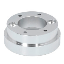 Piastra adattatrice per volante da 70 mm in alluminio argentato