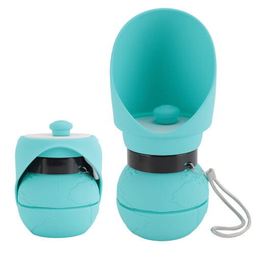 Silikon-Hunde-Wasserflasche 28,599 cm Blau