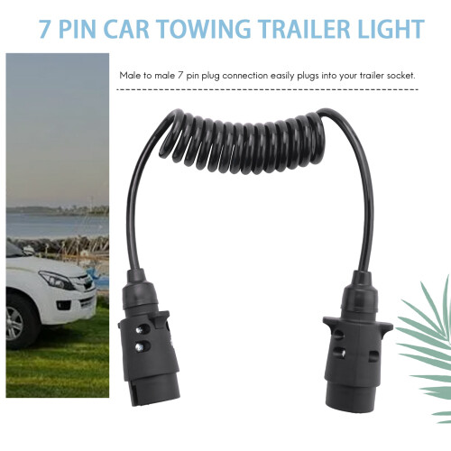 1.6M 7 Pin Car Tow Trailer Extension Cable Coupling Circuit Plug 2