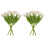 20Pcs White 13.8inch Artificial Tulips Flowers 4