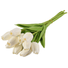 20Pcs White 13.8inch Artificial Tulips Flowers