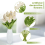 20Pcs White 13.8inch Artificial Tulips Flowers 7