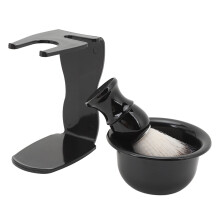 3-in-1 Herren-Haarrasierpinsel-Schüssel-Ständer-Set ABS Nylon Bürste Tragbar
