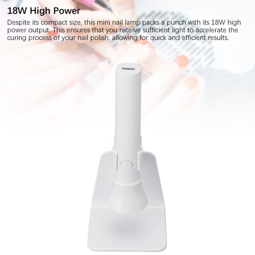 Mini lampada UV per unghie 250 mAh bianco ABS portatile 2
