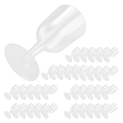 Clear Plastic Wine Glass Recyclable - Shatterproof Wine Goblet, 40Pcs 1