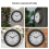Wall Clock with Thermometer IP44 Vintage Round Garden Decor Clock 2