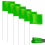 Marking Flags Marker Flags for Lawn 30 Pack, PVC Small Flags, Green 1