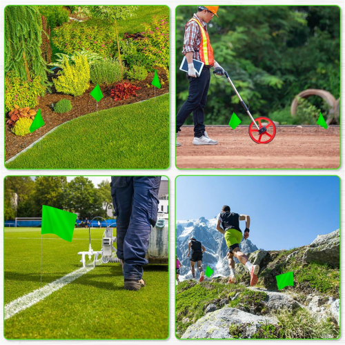 Marking Flags Marker Flags for Lawn 30 Pack, PVC Small Flags, Green 1