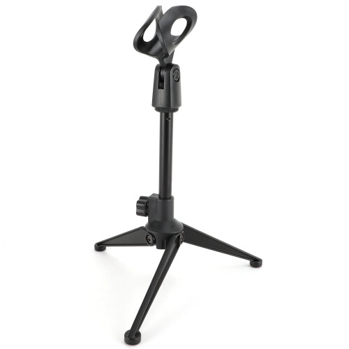 Support de microphone de bureau réglable, trépied pliable en zinc 1