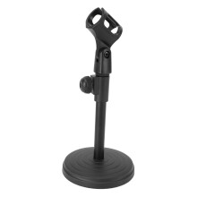 Support de bureau réglable en acier/plastique pour microphone Clip&Base