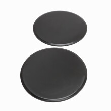 2pcs Core Sliders for Full Body Workout, Compact Dual Sided Discs, 17.8cm Black