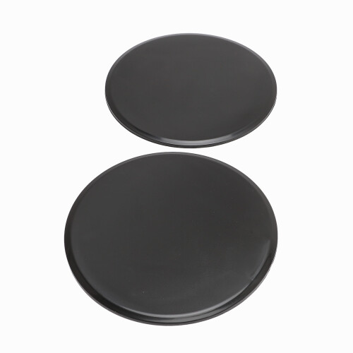 2pcs Core Sliders for Full Body Workout, Compact Dual Sided Discs, 17.8cm Black