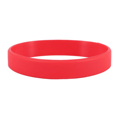 Silicone Rubber Wristband Bangle Red 2