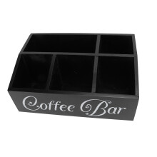 Organisateur de station à café 5 compartiments 3221,212,7 cm Noir