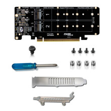 PCIE X16 till M.2 M-Key NVMEx4 SSD 2U Server Riser-kort Dubbelsidigt