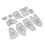 Set di righelli modello Memory Bear in acrilico da 15 pollici trasparente 11