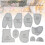 Set di righelli modello Memory Bear in acrilico da 15 pollici trasparente 10