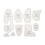 Set di righelli modello Memory Bear in acrilico da 15 pollici trasparente 2