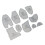 Set di righelli modello Memory Bear in acrilico da 15 pollici trasparente 1