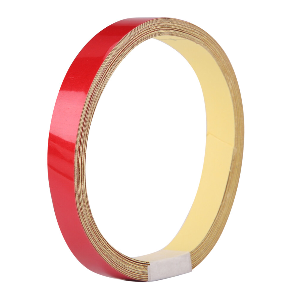 High-Quality 1Cm X 5M Reflective Sticker For Enhanced Vehicle Safety Red 6951334374746