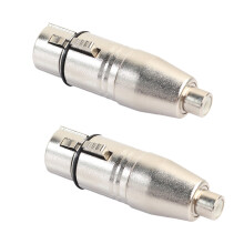 2 stk. XLR til adapter, hun til XLR hun adapter jackstik