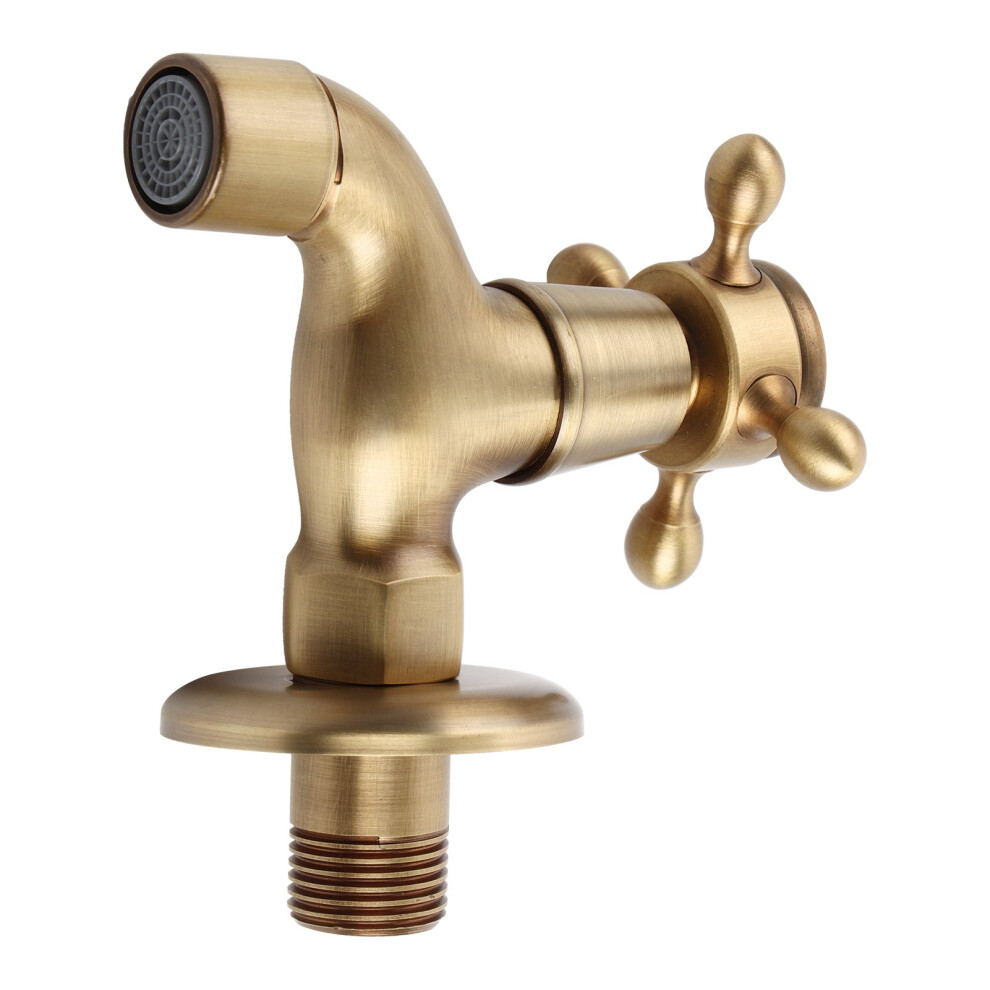 Wall Mount Vintage Brass Faucet Single Cold for Kitchen Sink & Mop Pool-image-OPC-PJCX8H5-NEW