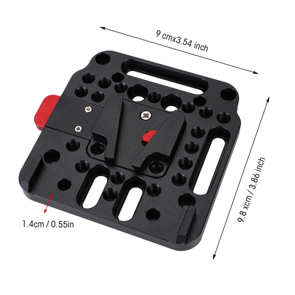 V Lock Assembly Quick Release External Battery Plate 9.8X9x1.4cm Black 8731334375220